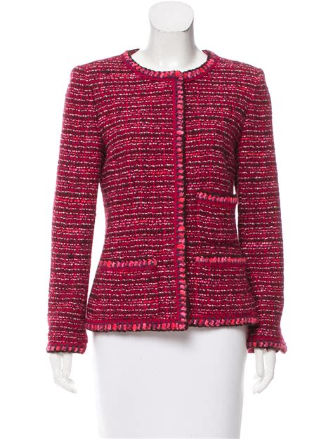 chanel blazer tweed|chanel wool jacket.